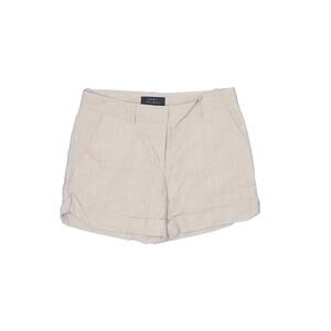 ROBERT RODRIGUEZ Beige Tan Taupe Mid-Rise Linen Cuffed Shorts - Size 6